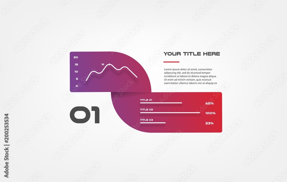Aufkleber Ribbon-Snake icons timelines, gradient infographics. Some of chart, graph, processes. Vector business template for presentation. Can be used for workflow layout, diagram, banner, web design