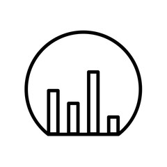 Obraz premium Bar chart icon&nbsp; isolated on white background