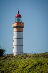 View of Lighthouse of Saint Mathieu in Brittany in France in Brittany in France