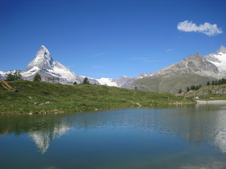 Naklejka na ściany i meble Beautiful scenery of Switzerland - Sunnegga -