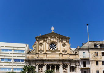 Antique city building in Valletta,Malta Europe