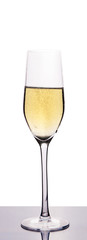 Glass vine with champagne