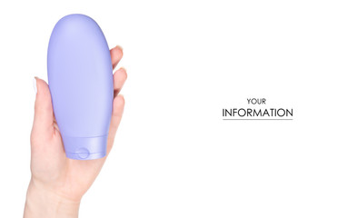 Female hands and hand cream pattern