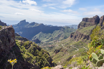Obraz premium View of the mountains in the region of the village of Masca in the north west of 'island of Tenerife