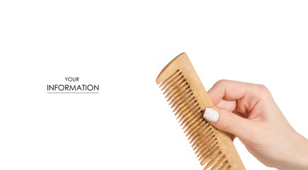 Comb with hair in hand pattern