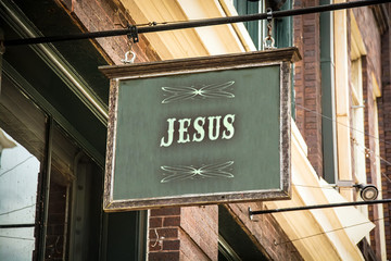 Obraz premium Schild 320 - Jesus