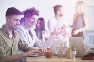 Man working on his laptop
