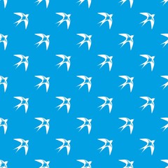 Swallow pattern vector seamless blue