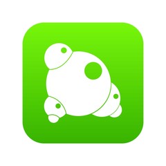 Chemical and physical molecules icon digital green