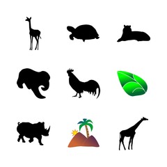 icon Animal with antelope, cute, savannah, large and trunk