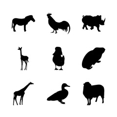 icon Animal with oversized, pictogram, caricature, horned and savannah