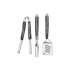 Beautiful vector hand drawn barbecue Illustration.