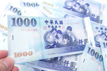 Fototapeta premium Cash, Taiwan currency,NTD, money, Taiwan Coin, Taiwan money