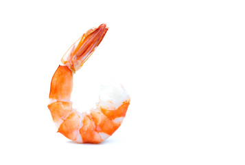shrimp cooked  isolated on a white background