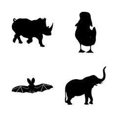 icon Animal with horned, night, farm, shape and rubber