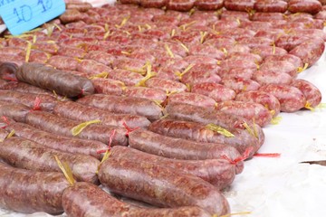 sausages at street food