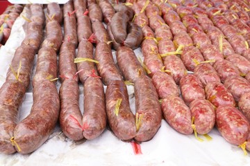sausages at street food