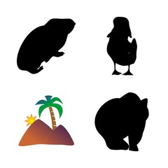 icon Animal with nature, tattoo, travel, desing and shape