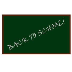 Pizarra con escrito de vuelta al cole.