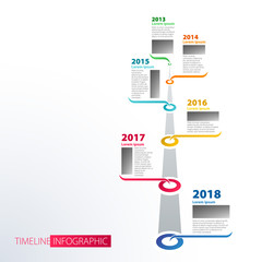 Timeline infographic design template.