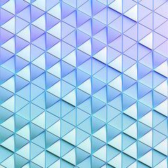 abstract blue 3D minimalistic geometrical background of triangles