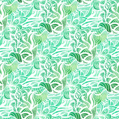 Hand drawn seamless doodle colorful background pattern