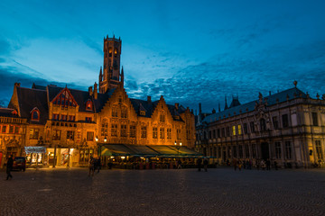 Naklejka premium Ghent at dusk
