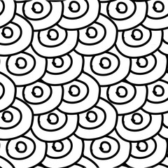 seamless pattern of black rounds