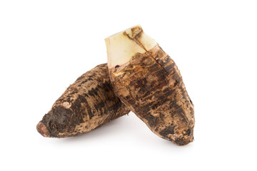 Group of Taro Root Isolated on White Background
