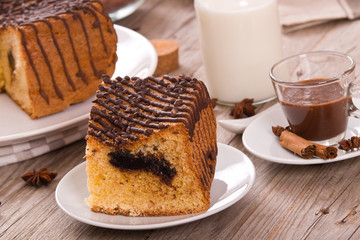 Chocolate cake. 
