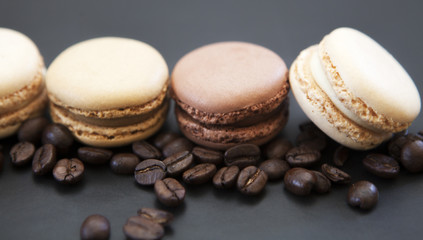 macarons aromatisés au café