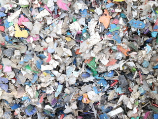 shredded plastic bottles
