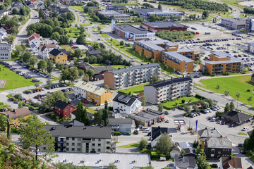 Fototapeta premium View of Namsos city Norway