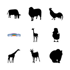 icon Animal with wild, goat, duck, decorative and bear