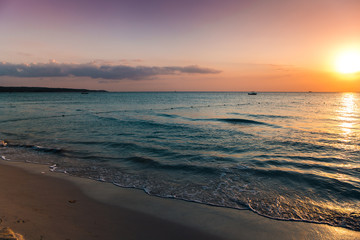Fototapeta na wymiar Sonnenuntergang in der Karibik auf der Jamaika 