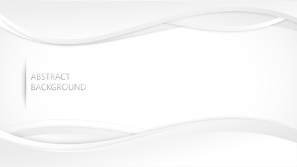 White abstract background. White grey background vector design. Decorative web layout or poster, banner.