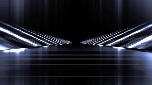 loop 3d rendering of a futuristic road with a dark background white beams