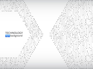 Communication and engineering concept. High-tech technology background texture. Circuit board vector illustration.