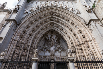 Details of one of the doors of the cathedral of the city of Toledo