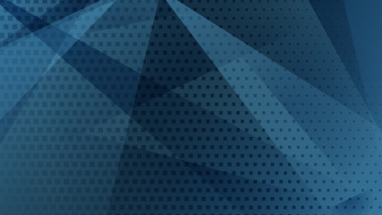 Obraz premium Abstract background of lines, polygons and halftone dots in blue colors