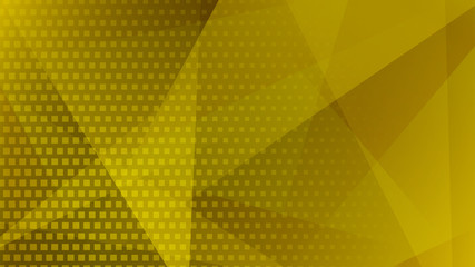 Abstract background of lines, polygons and halftone dots in yellow and orange colors