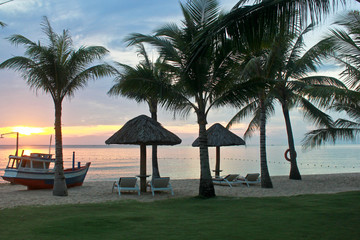 Resort beach on a tropical island