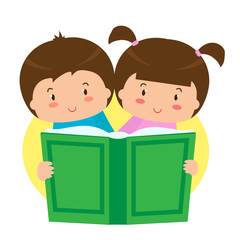 Дети читают книжку