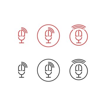 microfone initials dm logo icon