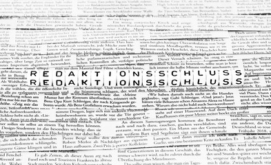 Obraz premium Redaktionsschluss