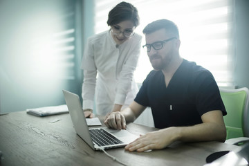 Fototapeta premium medical education / concept modern medical education, education in the field of treatment and medicine, doctor on education