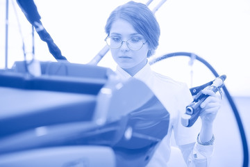 gynecology in the clinic / gynecology room, medical instruments, interior of the genicology clinic