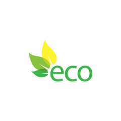 Natural logo design vector template on white background. Leaf icon