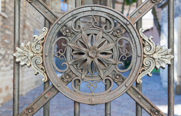 Wrought decoration on the gate Ungern-Sternberg Palace Estonian in Tallinn