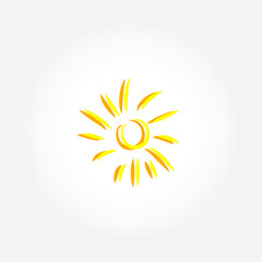 sun icon line illustration